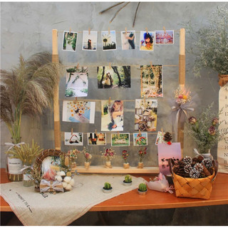khung gỗ treo ảnh 50x50 cm decor quán cafe Trang trí tiệc cưới  sinh nhật