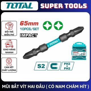 ĐỒ NGHỀ TOTAL Mũi bắt vít hai đầu (có nam châm hít) TACIM16PH233<HÀNG CHÍNH HÃNG>