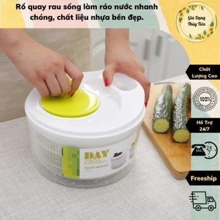 Rổ Quay Rau Tự Động - Vẩy Rau - Rổ Quay Vắt Nước Ly Tâm 3 lít