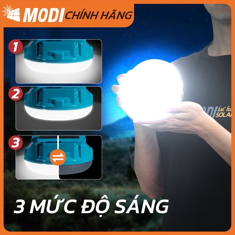 Ảnh Bóng Đèn Năng Lượng Mặt Trời MODI SOLAR Tích Điện Có Thể Sạc Bằng Cổng USB 1