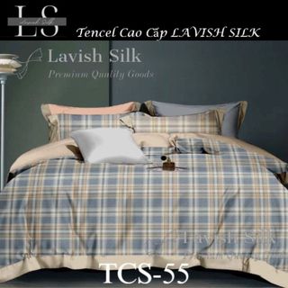 (Độc Quyền)Bộ Chăn Drap Lụa Tencel  Mát Lạnh Thiên Nhiên Chăn 2m2x2m Sợi Microfiber LS LAVISH SILK