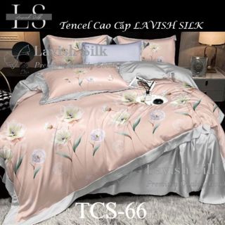 (Độc Quyền)Bộ Chăn Drap Lụa Tencel  Mát Lạnh Thiên Nhiên Chăn 2m2x2m Sợi Microfiber LS LAVISH SILK