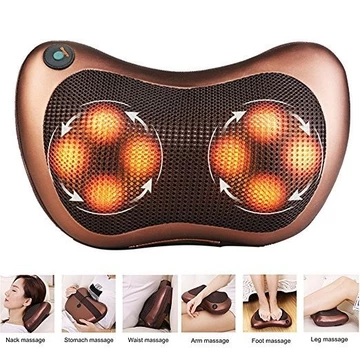 Gối Massage Hồng Ngoại 8 Bi 2 Chiều - Gối Mát Xa Cổ Vai Gáy - Gối Massage Đa Năng