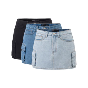 MIDDUA - VJ033 Váy cargo denim 4màu