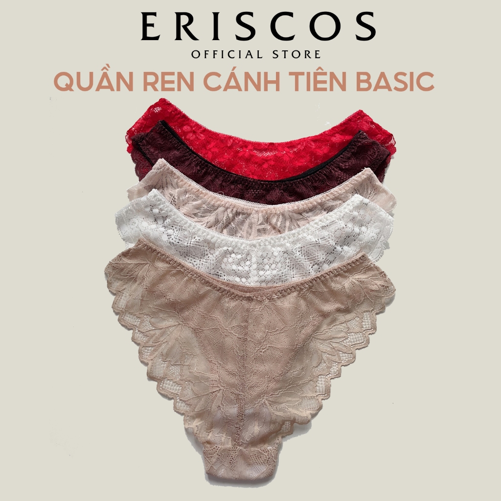 Quần Lót Nữ Ren Cánh Tiên Basic Mềm Mát Thoáng Khí Gợi Cảm Cao Cấp Có Size Thiết Kế Eriscos Việt Nam