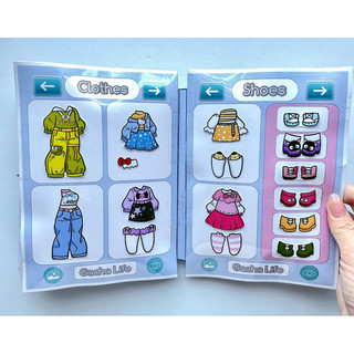 Sổ thời trang Gacha X 6 nhân vật Sanrio - Búp bê giấy