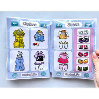Sổ thời trang Gacha X 6 nhân vật Sanrio - Búp bê giấy