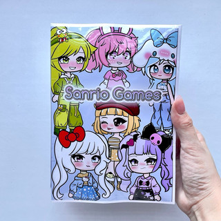 Sổ thời trang Gacha X 6 nhân vật Sanrio - Búp bê giấy