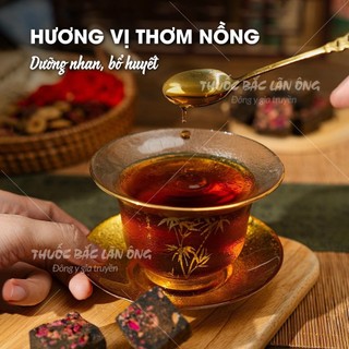 Trà gừng đường nâu 5-10 set mix sẵn, trà thảo mộc hỗ trợ giảm đau bụng dâu, giữ ấm cơ thể - Lãn Ông
