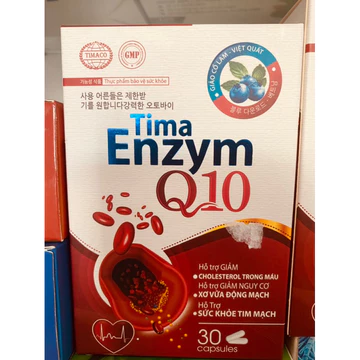 Tima Enzym Q10 hỗ trợ giảm cholesterol trong máu, hổ trợ sức khoẻ tim mạch
