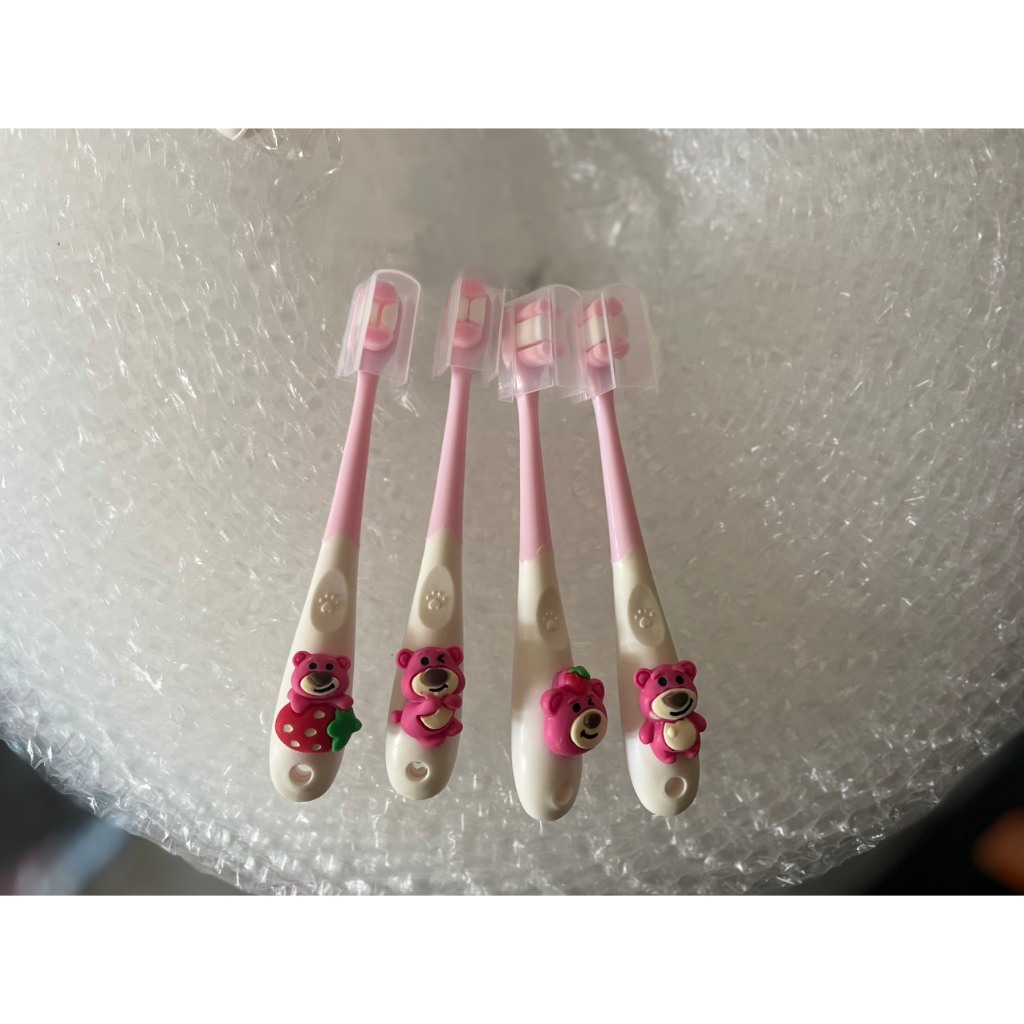 Sét 4 bàn chải đánh răng Nano 5Dcho bé từ 2-12 tuổi lông mềm nhiều hình thù đáng yêu