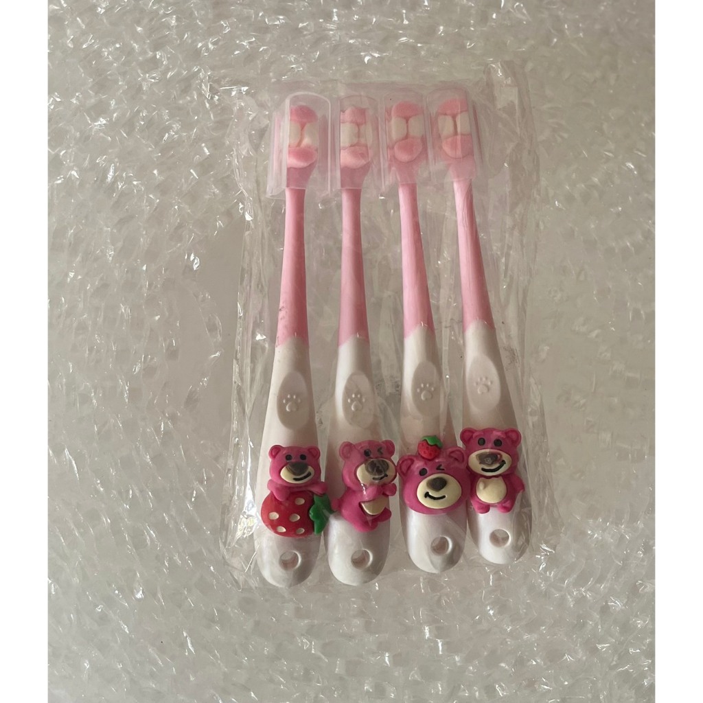 Sét 4 bàn chải đánh răng Nano 5Dcho bé từ 2-12 tuổi lông mềm nhiều hình thù đáng yêu