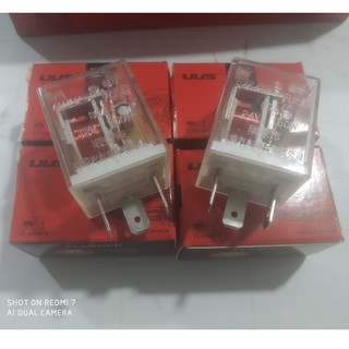 Combo 2 Rơ le xi nhan 3 chân UUS vỏ đỏ điện 12v và 24v.