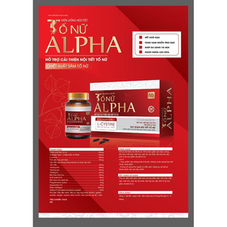 [Tặng Quà] Viên Uống Tố Nữ Alpha Hỗ Trợ Giảm Bốc Hỏa Mất Ngủ Sạm Da Cho Phụ Nữ Lớn Tuổi  60 viên
