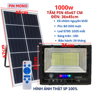 Ảnh 3 – Đèn Năng Lượng Mặt Trời, Đèn pha năng lượng mặt trời sân vườn 100w, 200w,500w,,800w, 1000w Vỏ nhôm BH 2 NĂM