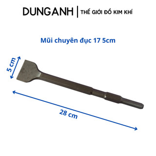 Mũi đục bê tông bản rộng phi 14, 17, mũi đục dẹt Kim Khí Dung Anh