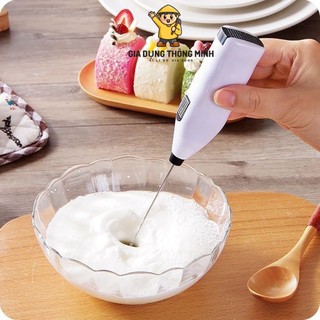 Máy đánh Bột Mini cầm tay, khuấy pha Cafe, Matcha tạo bọt sử dụng pin tiện lợi du lịch dã ngoại