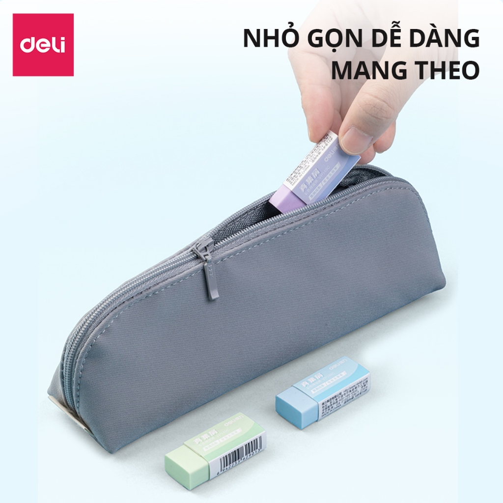 Gôm Tẩy Chì Màu Pastel Deli - Không Dính Tay, Không Bụi Bẩn Ít Vụn Tẩy Chì 2B Tiện Dụng Cho Học Sinh
