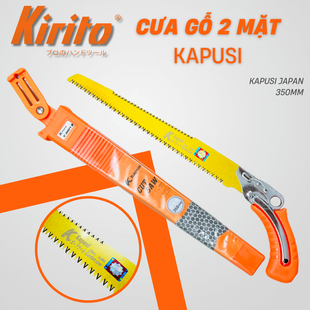 Cưa gỗ cầm tay lưỡi cong hãng Kapusi Japan chiều dài tổng thể 500mm