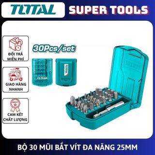 ĐỒ NGHỀ TOTAL Bộ 30 mũi bắt vít đa năng 25mm TACSD18306 <HÀNG CHÍNH HÃNG>