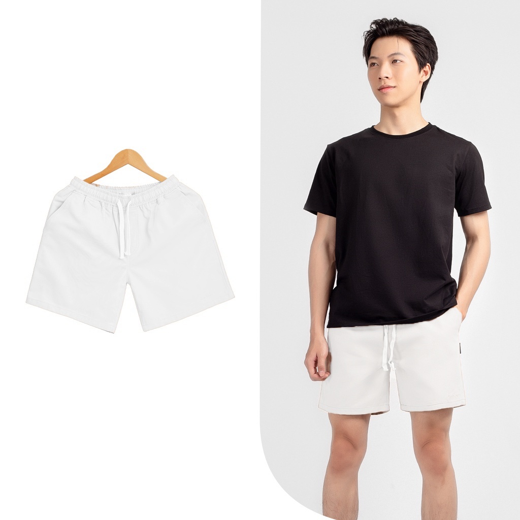 Quần Đùi Nam Kaki, Quần Short Nam Kaki Form Rộng Thời Trang Đẹp Màu Đen Trắng Halley H18