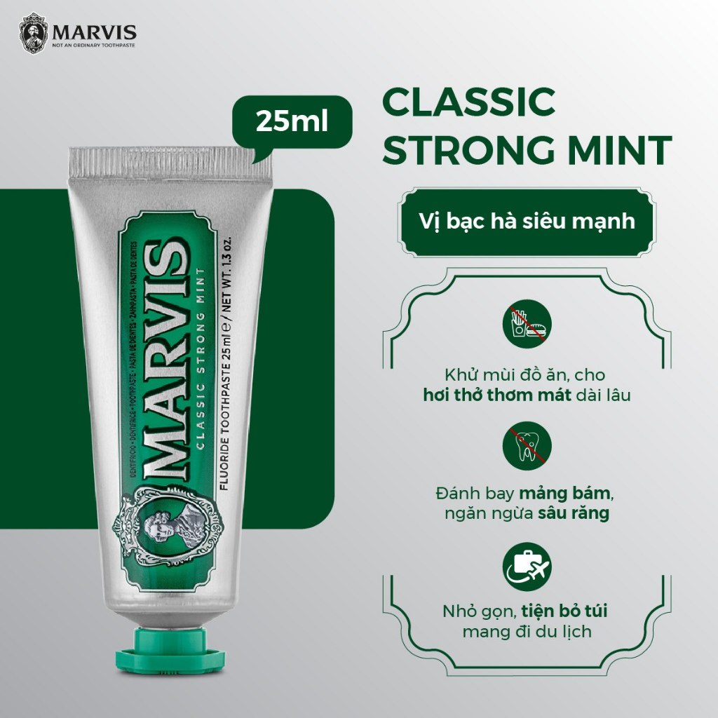 Ảnh Kem Đánh Răng Marvis Trắng Răng, Thơm Miệng 25ml và 85ml - Marvis 4