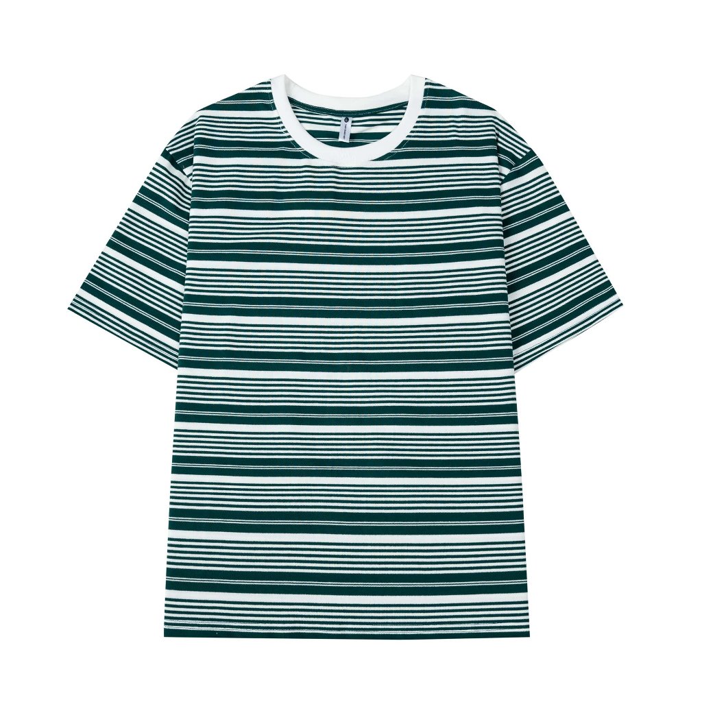 Áo Thun Kẻ Nam Nữ Cộc Tay Chất Liệu Cotton Co Giãn Mềm Mại Phong Cách Hàn Quốc Halley G10