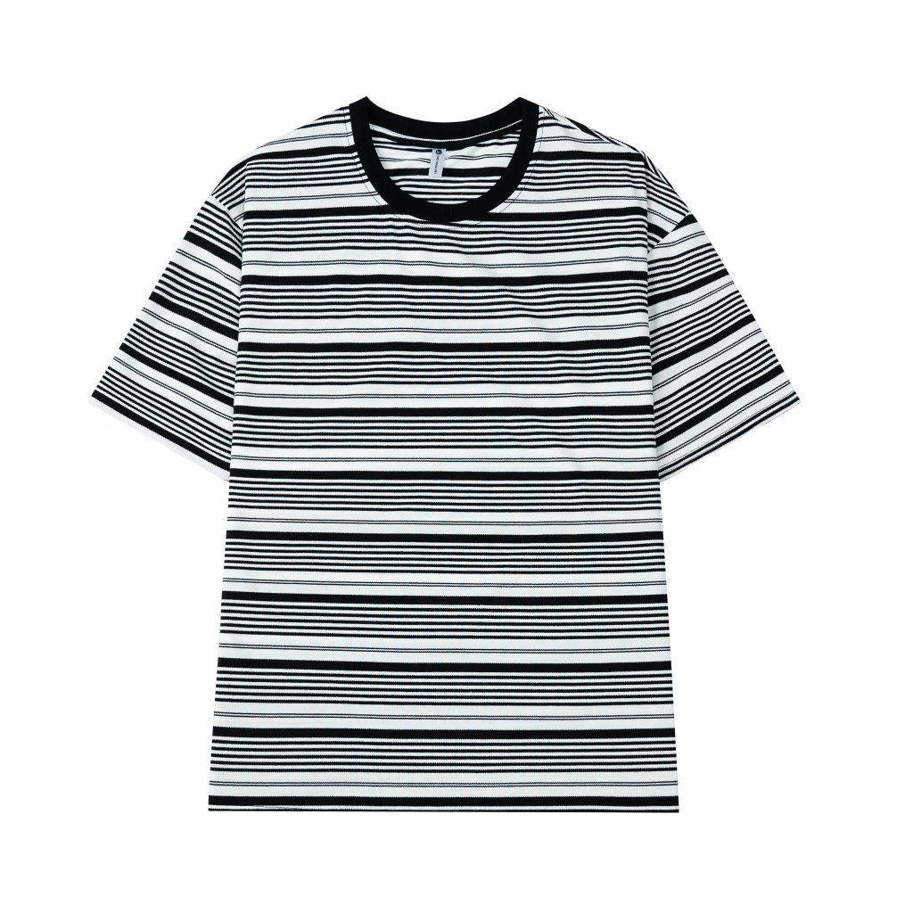 Áo Thun Kẻ Nam Nữ Cộc Tay Chất Liệu Cotton Co Giãn Mềm Mại Phong Cách Hàn Quốc Halley G10