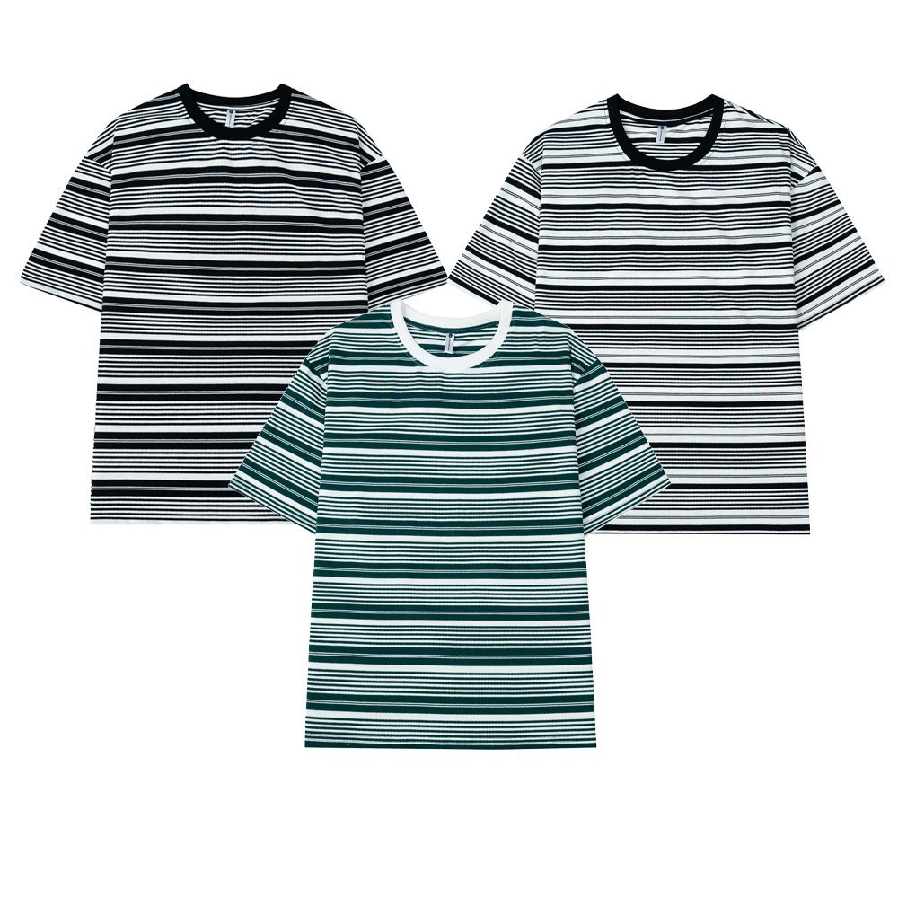 Áo Thun Kẻ Nam Nữ Cộc Tay Chất Liệu Cotton Co Giãn Mềm Mại Phong Cách Hàn Quốc Halley G10
