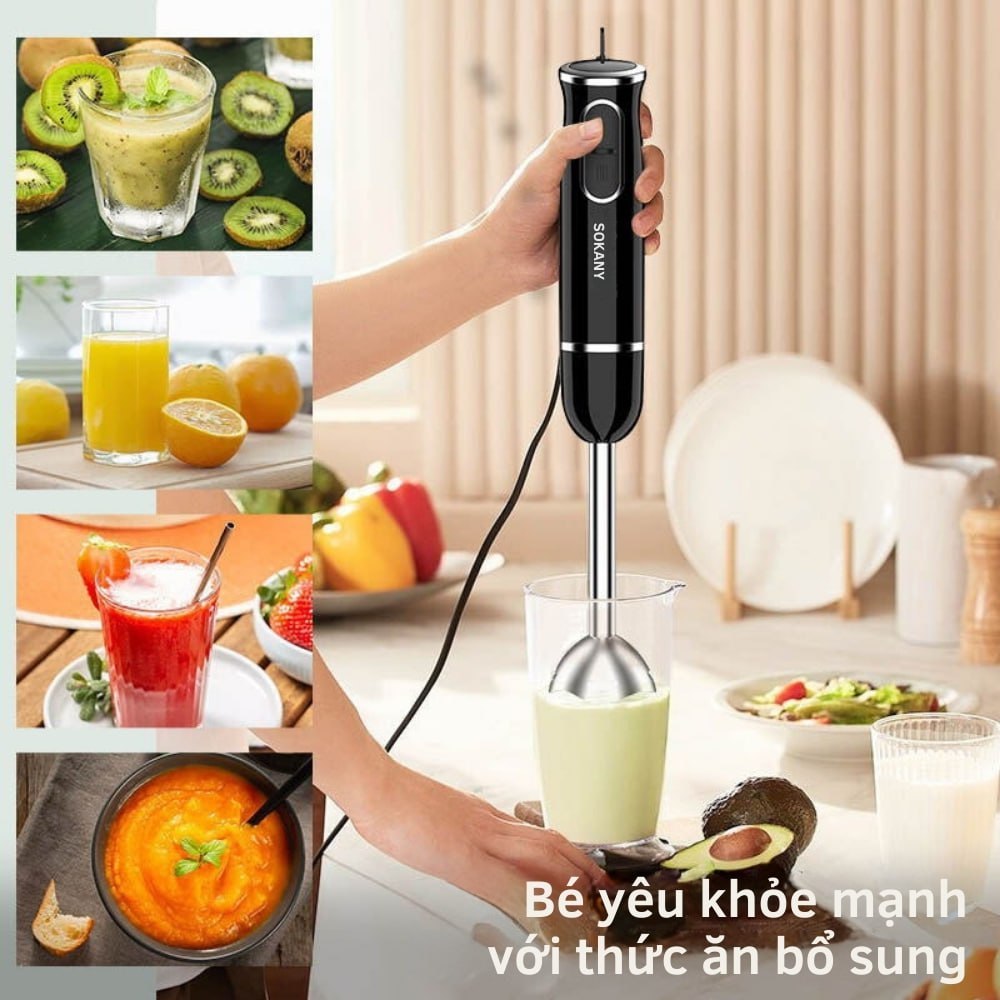 Ảnh Máy xay cầm tay đa năng công suất 300W xay nhanh nhuyễn SOKANY SK-1722 3