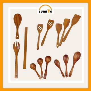 Muỗng, sạn, vá, nĩa, đũa gỗ, đũa cả được làm từ gỗ xà cừ nguyên khối - Sumiya