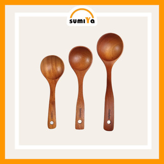 Muỗng, sạn, vá, nĩa, đũa gỗ, đũa cả được làm từ gỗ xà cừ nguyên khối - Sumiya