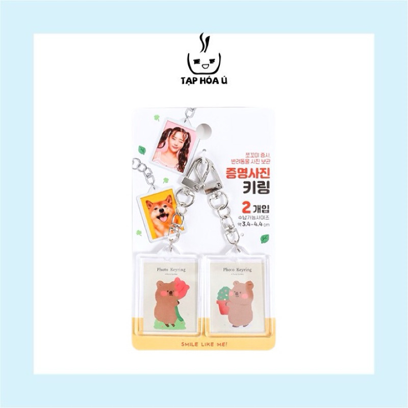 MUA LA CO QUA DAISO HAN ID CARD HOLDER KEYRING SET 2 PHOTO KEYCHAIN Shopee Vi t Nam