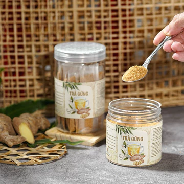 Bột trà gừng Nghệ An - bột trà gừng nguyên chất nhà làm - ảnh shop tự chụp