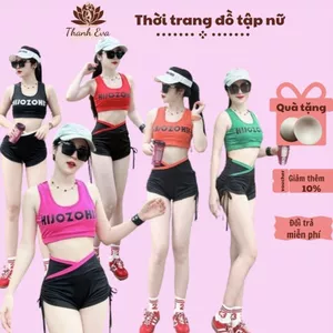 Bộ đùi thể thao tập gym, aerobic,đi bơi. Bộ tập chữ cạp chéo HIZOHIS chất thun mịn co giãn thoải mái