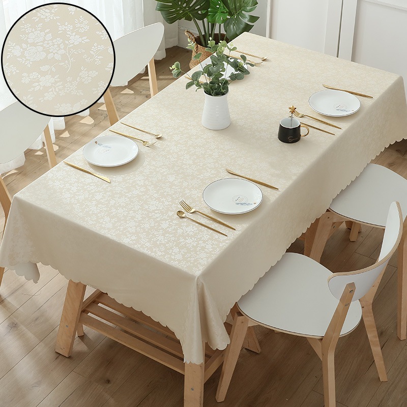 Khăn Trải Bàn Pu Chống Thấm Nước Sang Trọng, Mềm Mại Decor Bàn Ăn Gia Đình, Nhà Hàng, Khách Sạn