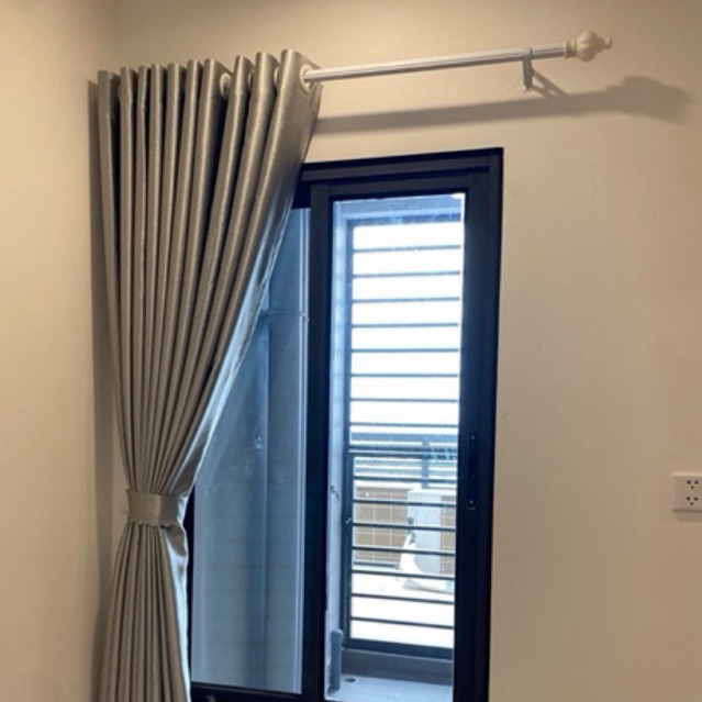 Rèm Cửa Sổ, Rèm Cửa Chính Màu Xám Trắng Chống Nắng Tốt Nhiều Kích Thước Lựa Chọn