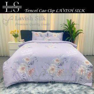 (Độc Quyền)Bộ Chăn Drap Lụa Tencel  Mát Lạnh Thiên Nhiên Chăn 2m2x2m Sợi Microfiber LS LAVISH SILK