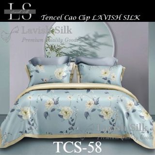 (Độc Quyền)Bộ Chăn Drap Lụa Tencel Mát Lạnh Thiên Nhiên Chăn 2m2x2m Sợi Microfiber LS LAVISH SILK