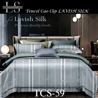 (Độc Quyền)Bộ Chăn Drap Lụa Tencel Mát Lạnh Thiên Nhiên Chăn 2m2x2m Sợi Microfiber LS LAVISH SILK