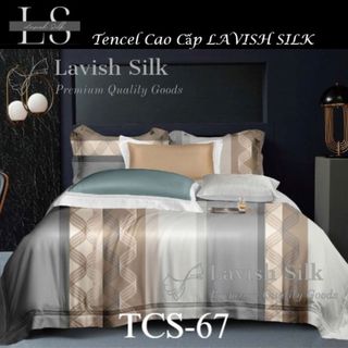 (Độc Quyền)Bộ Chăn Drap Lụa Tencel Mát Lạnh Thiên Nhiên Chăn 2m2x2m Sợi Microfiber LS LAVISH SILK