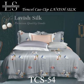 (Độc Quyền)Bộ Chăn Drap Lụa Tencel Mát Lạnh Thiên Nhiên Chăn 2m2x2m Sợi Microfiber LS LAVISH SILK