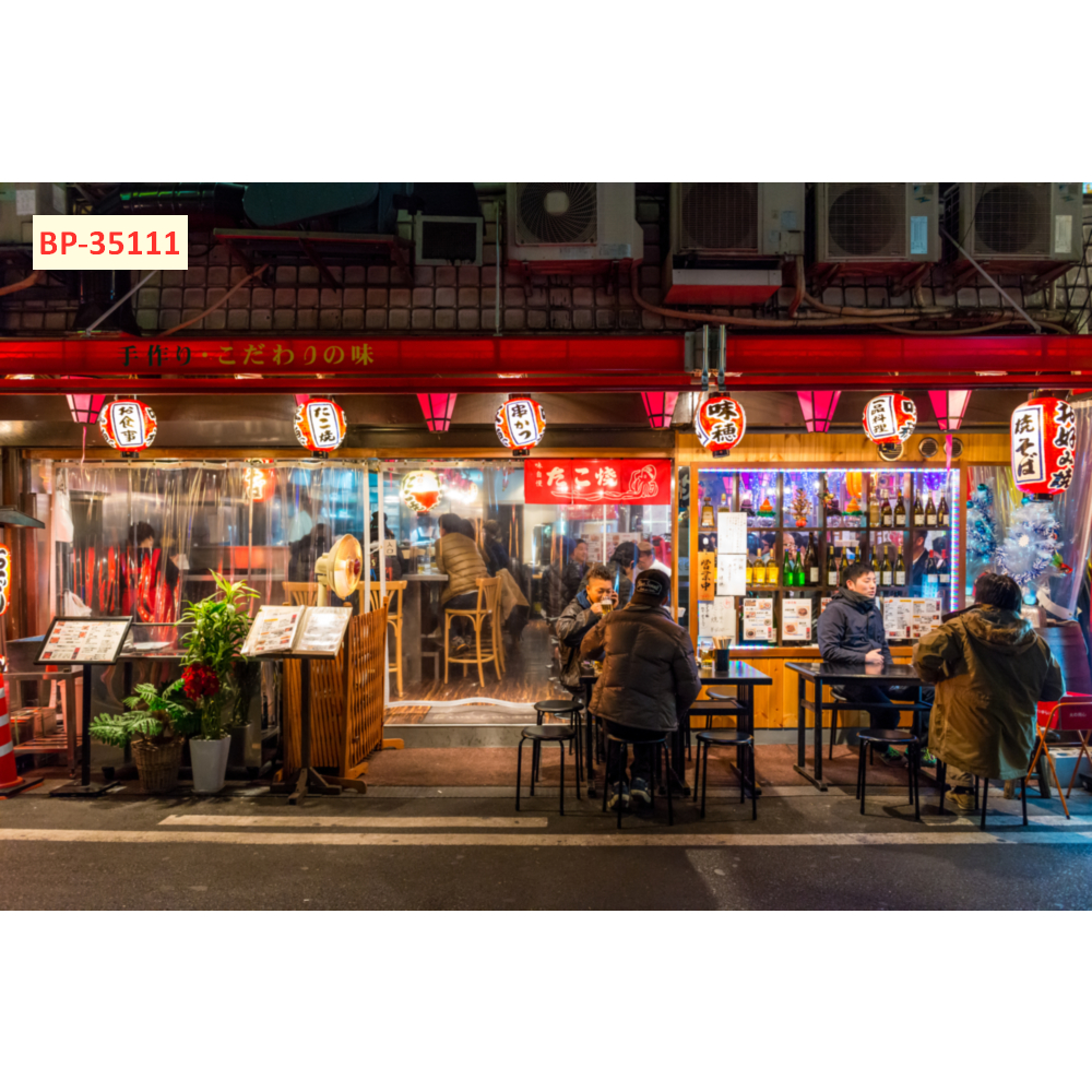 Tranh Dán Tường Lụa 3D Quán Ăn Phong Cách HongKong...