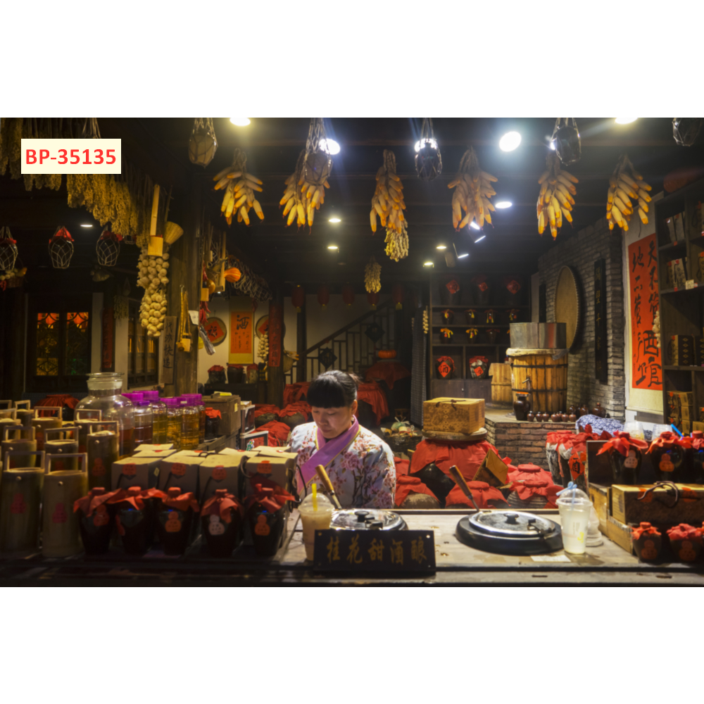 Tranh Dán Tường Lụa 3D Quán Ăn Phong Cách HongKong...