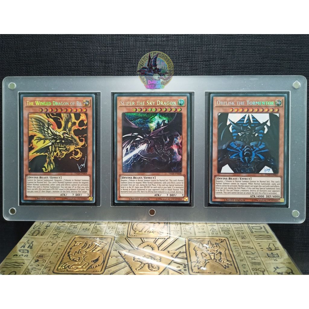 Yu-Gi-Oh! Legendary Collection Egyptian God Cards Ultra Rare Set Of 3 -  Slifer, Obelisk, Ra Limited Edition Collectible Cards