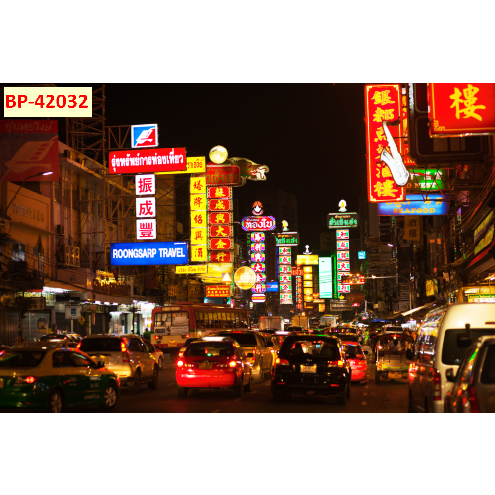 Tổng hợp mẫu tranh lụa 3d dán tường chủ đề đường phố Hồng Kong trang trí quán ăn, quán cà phê...