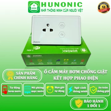 Ổ Cắm Chống Giật Máy Bơm, Ổ Cắm Máy Bơm An Toàn Hunonic SPS, Ổ Cắm Máy Bơm Kết Hợp Phao Điện