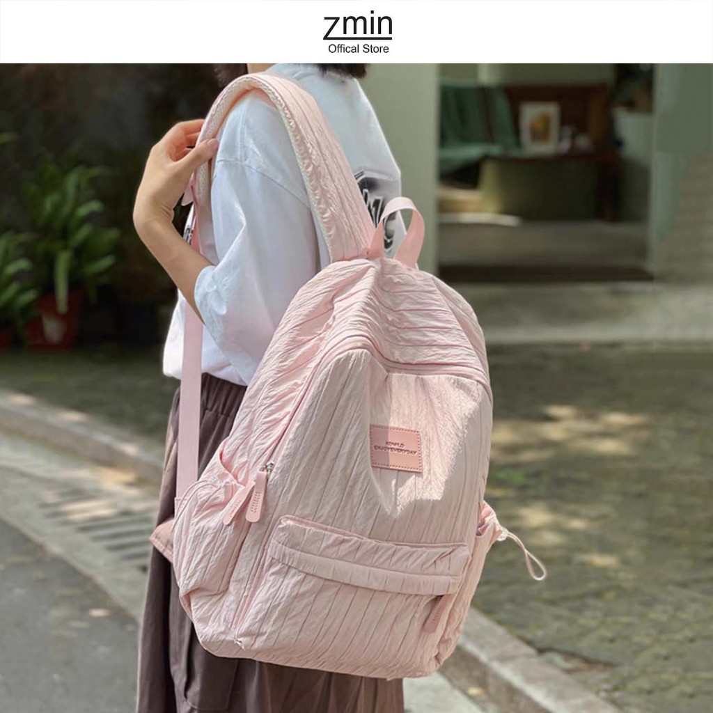 Balo đi học thời trang nữ Zmin, đựng vừa laptop 15.6inch, A4 – Z099