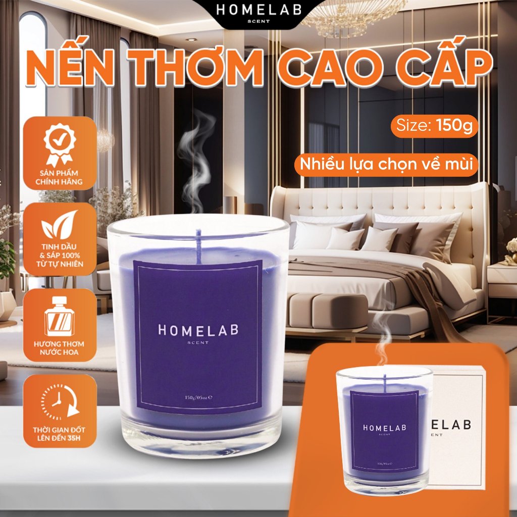 Ảnh Nến Thơm 150G - Lựa Chọn Mùi Nước Hoa Niche Tom Ford, Jo Malone - Sáp Tự Nhiên Cao Cấp - HOMELABSCENT 2