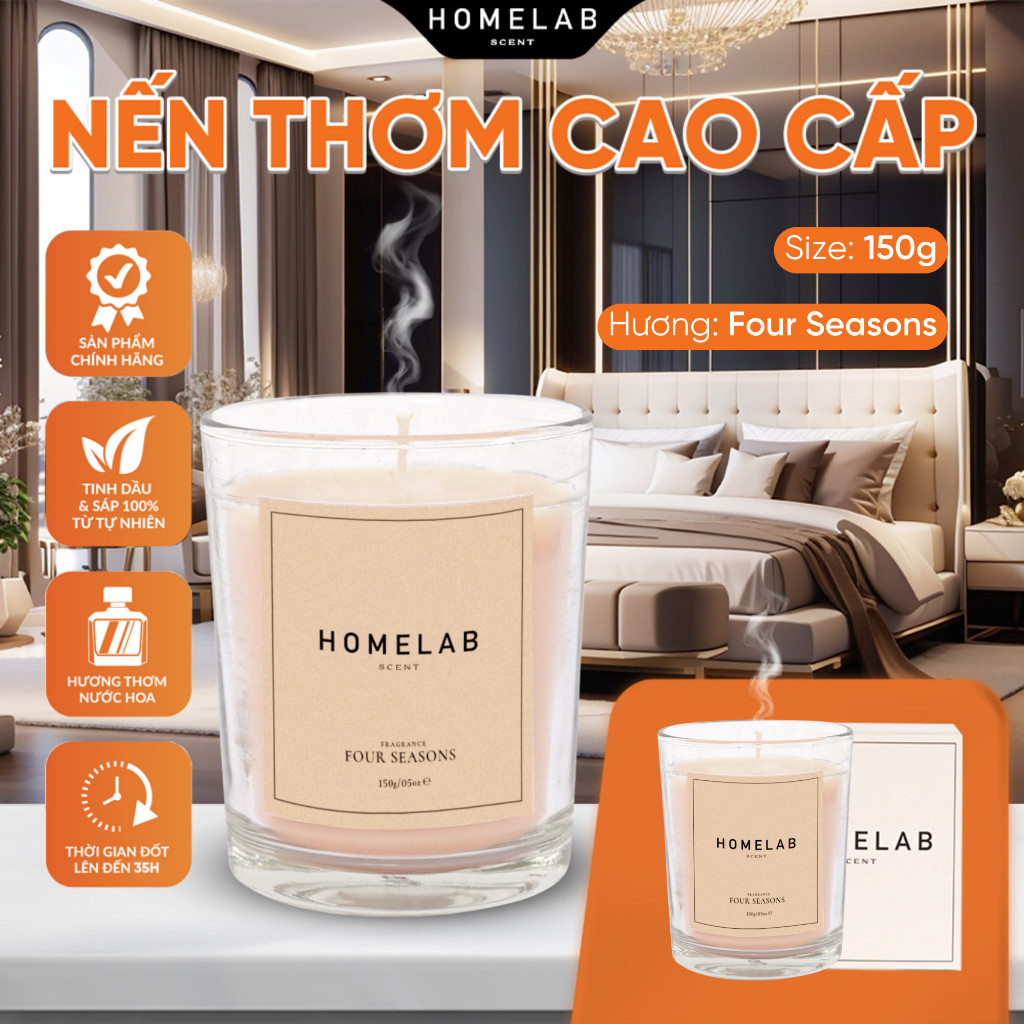 Ảnh Nến Thơm 150G - Lựa Chọn Mùi Nước Hoa Niche Tom Ford, Jo Malone - Sáp Tự Nhiên Cao Cấp - HOMELABSCENT 4